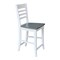International Concepts Roma Counter Height Stool, 24" Seat Height, White/Heather gray S05-3102 - alternate 3